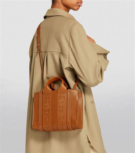 chloe leather tote bag|chloe small woody tote bag.